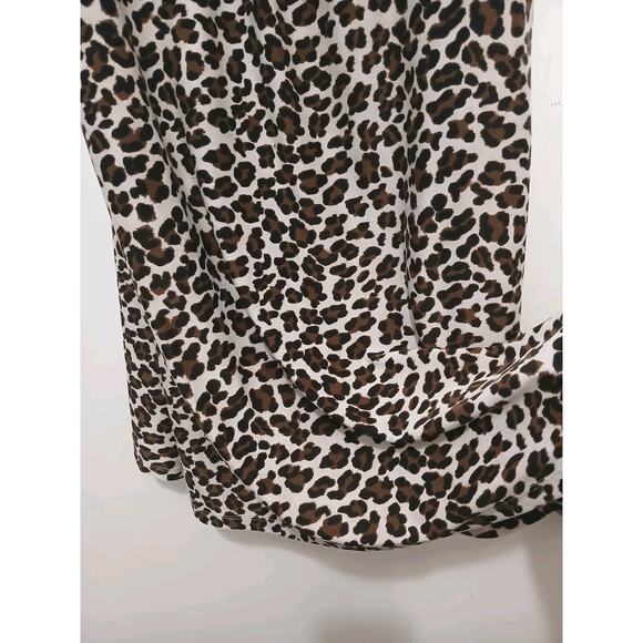 Vintage Animal Print Intimate Slip Sz L Coquette Lingerie Mini Dress Leopard Cat - Picture 3 of 8